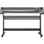 Máquina cortadora de vinilo VEVOR con soporte de metal resistente y elegante diseño negro.