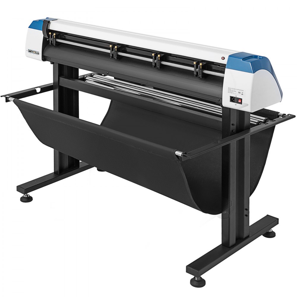 Plotter cortador de vinilo de contorno automático VEVOR de 53 pulgadas con fuerza y velocidad ajustables para corte de letreros, con soporte de suelo y software Signmaster