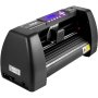 Cortadora de vinilo VEVOR con pantalla lcd y botones de control en diseño negro y morado.