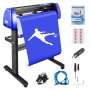 Cortadora de vinilo VEVOR con silueta de fútbol, accesorios, software signmaster y usb.