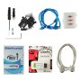 Accesorios de corte de vinilo VEVOR que incluyen herramientas, cables, software Signmaster y unidad USB.