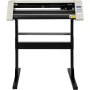 Máquina cortadora de vinilo VEVOR sobre soporte negro con panel de control en el lado derecho.