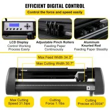 VEVOR Plotter de Corte Maquina de Vinilo Máquina cortadora de vinilo de 34 pulgadas Plotter de vinilo Software SignCut para Windows Mac