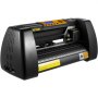 Cortadora de vinilo VEVOR con pantalla lcd y botones de control en diseño negro y amarillo.