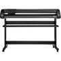 Plotter de corte de vinilo VEVOR con soporte, acabado negro, ranuras para múltiples herramientas, ruedas giratorias