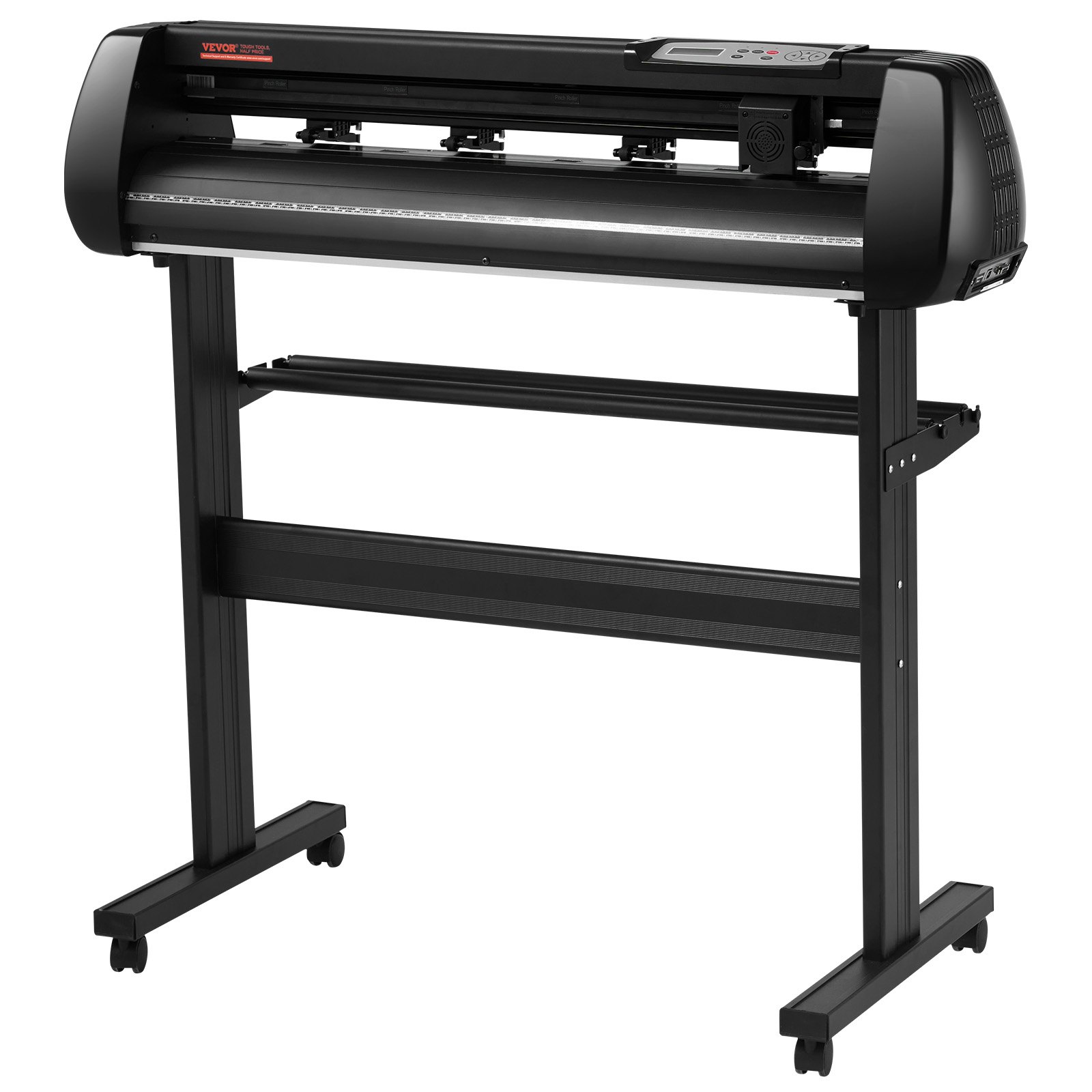 Máquina cortadora de vinilo VEVOR, plotter de corte Bluetooth sin conexión de 34 pulgadas, eje de rodillo de acero de 400 pulgadas/10 m con fuerza de velocidad ajustable, herramienta de software SignMaster, kit de manualidades para crear letreros en Windows y dispositivos móviles.