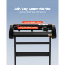 VEVOR Máquina cortadora de vinilo plotter de vinilo de 28 pulgadas cortador de plotter con pantalla Lcd rodillos de pellizco ajustables de doble