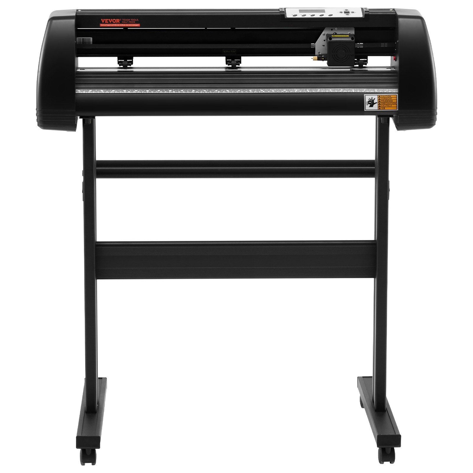 Máquina cortadora de vinilo VEVOR con soporte y acabado negro.