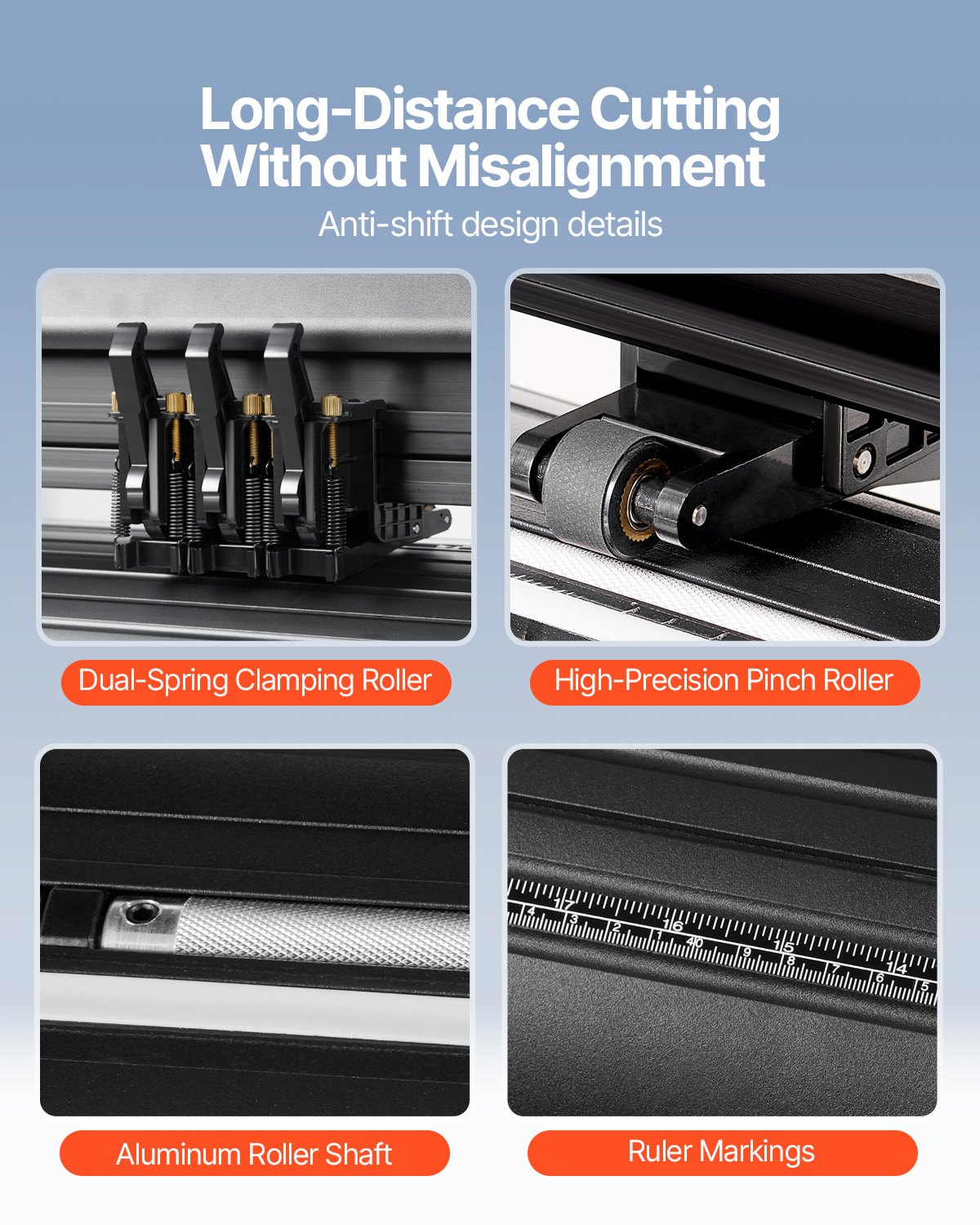 Máquina cortadora de vinilo VEVOR, plotter de corte de vinilo de 28 pulgadas, plotter de corte con pantalla LCD, plotter de corte de letreros con rodillos de presión de doble resorte ajustables, plotter con software Signmaster para diseño y corte