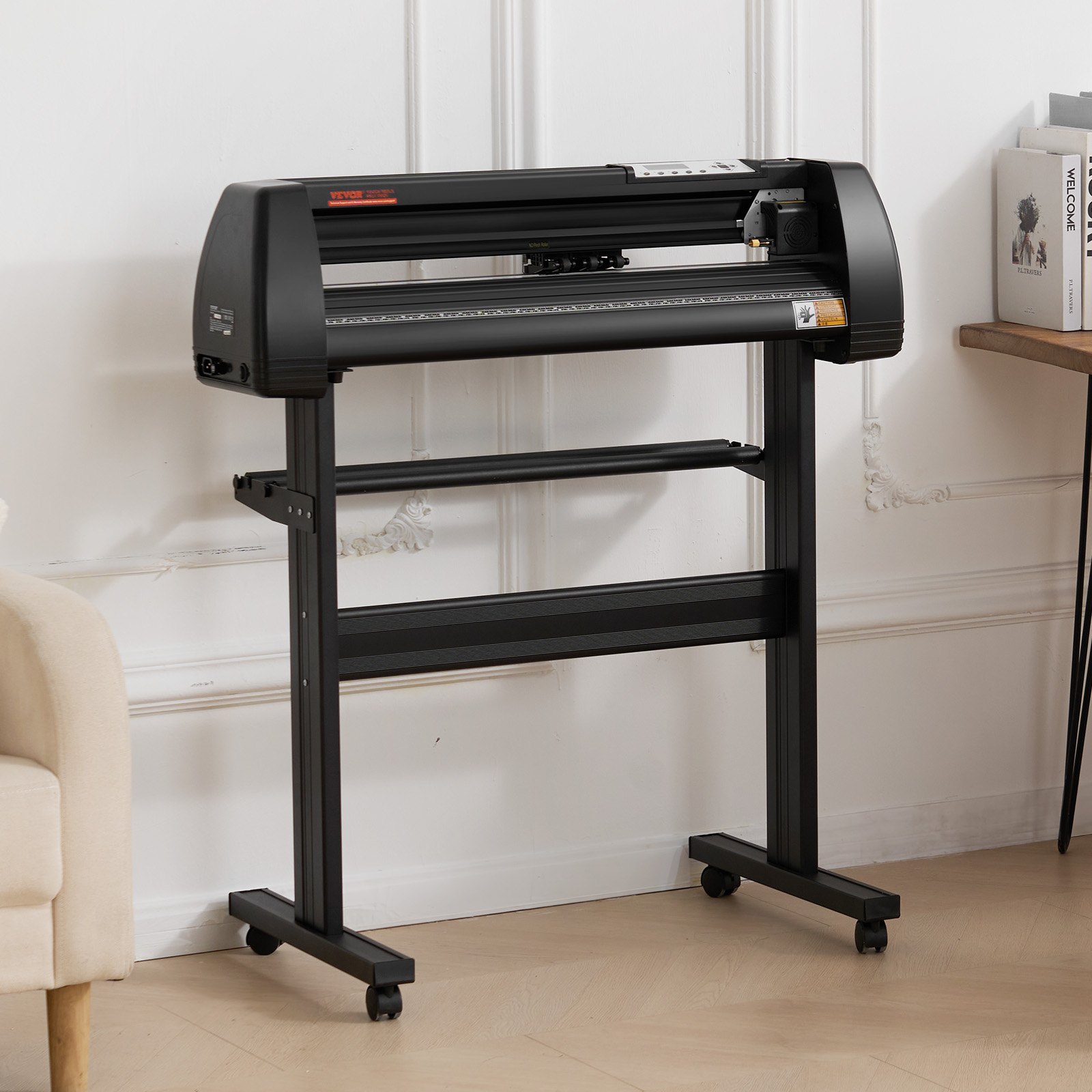 Máquina cortadora de vinilo VEVOR, plotter de corte de vinilo de 28 pulgadas, plotter de corte con pantalla LCD, plotter de corte de letreros con rodillos de presión de doble resorte ajustables, plotter con software Signmaster para diseño y corte