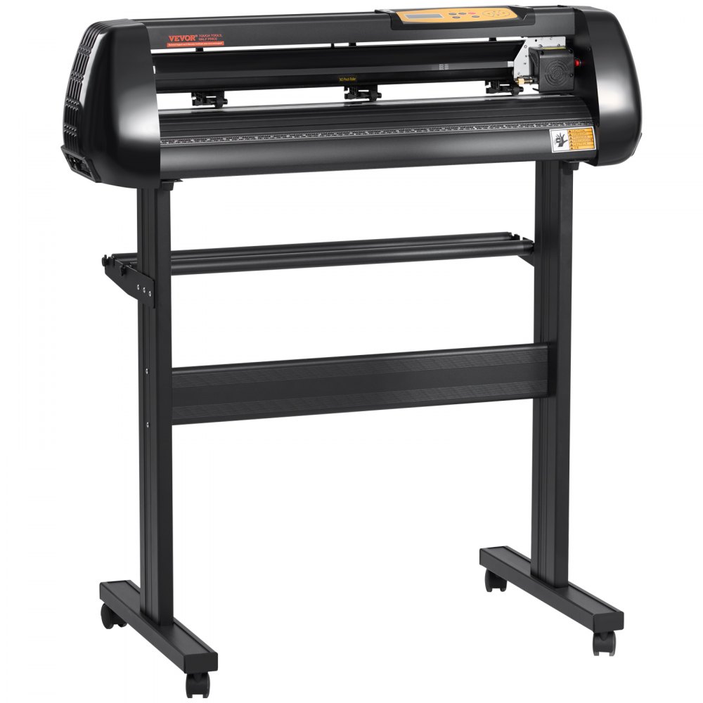 Máquina cortadora de vinilo VEVOR, paquete de plotter de corte mejorado con alimentación de papel de 28 pulgadas, impresora de vinilo con fuerza y velocidad ajustables, potentes motores paso a paso y software Signmaster compatible con Windows.