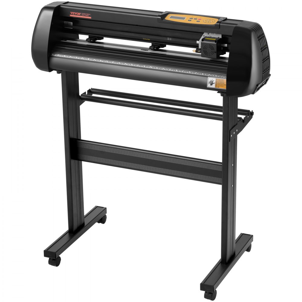 Máquina cortadora de vinilo VEVOR, paquete de plotter de corte mejorado con alimentación de papel de 28 pulgadas, impresora de vinilo con fuerza y velocidad ajustables, potentes motores paso a paso y software Signmaster compatible con Windows.
