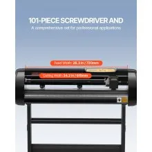 VEVOR Plotter de Corte Máquina cortadora de vinilo paquete de plotter de corte de alimentación de papel actualizado de 28 pulgadas impresora de vinilo