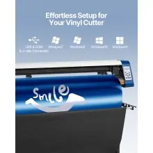 VEVOR Maquina de Vinilo Plotter de corte de vinilo de contorno semiautomático de 53 pulgadas Corte de letrero de posicionamiento manual con soporte