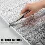 VEVOR Rollo de aislamiento reflectante doble, barrera radiante con núcleo de espuma, 15,1 mm (48 pulgadas x 25 pies), lámina de aluminio de doble cara, espuma EPE, escudo reflectante de calor, rollo de aislamiento térmico para ventanas y techos de vehículos recreativos.