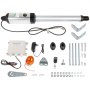 Abridor de puerta eléctrico VEVOR, abridor de puerta batiente simple, velocidad de 16 mm/s, 50 W, abridor de puerta automático con control remoto, kit completo, empujar/tirar para abrir, hasta 250 kg y 5 m, abridor de puerta para garaje de cadena, granja