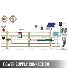 VEVOR Abridor de portón eléctrico, abridor de portón oscilante único 16 mm/s Velocidad 80 W Abridor de portón automático con control remoto Kit completo Push/Pull-to-Open Hasta 838 lbs y abridor de puerta de 18 pies para granja de garaje de eslabones de cadena