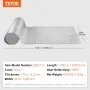 Rollo de aislamiento reflectante doble VEVOR, barrera radiante con núcleo de espuma, 3,2 mm, 122 cm x 30,5 m, lámina de aluminio de doble cara, espuma EPE, escudo reflectante de calor, rollo de aislamiento térmico para ventanas y techos de vehículos recreativos.