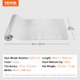 VEVOR Rollo de aislamiento reflectante doble, barrera radiante con núcleo de espuma, 3,2 mm (48 pulgadas x 25 pies), lámina de aluminio de doble cara, espuma EPE, escudo reflectante de calor, rollo de aislamiento térmico para ventanas y techos de vehículos recreativos.