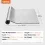 VEVOR Rollo de aislamiento reflectante, barrera radiante con núcleo de espuma XPE, 10,3 mm (40 pulgadas) x 1,5 m (5 pies), escudo reflectante de calor con núcleo de espuma de aluminio, rollo de aislamiento térmico para puertas de garaje, ventanas y techos de vehículos recreativos.