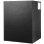 Caja fuerte de depósito VEVOR negra con superficie texturizada y etiqueta de producto en el lateral.
