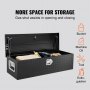 Caja de herramientas VEVOR de aluminio resistente para cama de camión, caja de herramientas con placa de diamante con asa lateral y llaves de bloqueo, caja de herramientas de almacenamiento organizador de caja de pecho para camioneta, cama de camión, RV, remolque, 39 x 13 x 10 pulgadas, negro