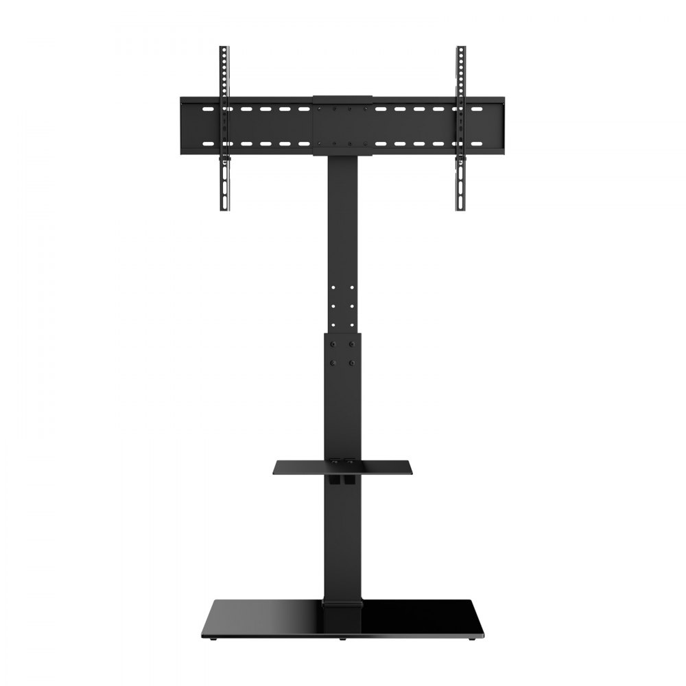 Soporte para TV VEVOR, soporte giratorio alto para televisores de 32 a 85 pulgadas, soporte de suelo portátil ajustable en altura con base de vidrio templado para dormitorio y sala de estar.