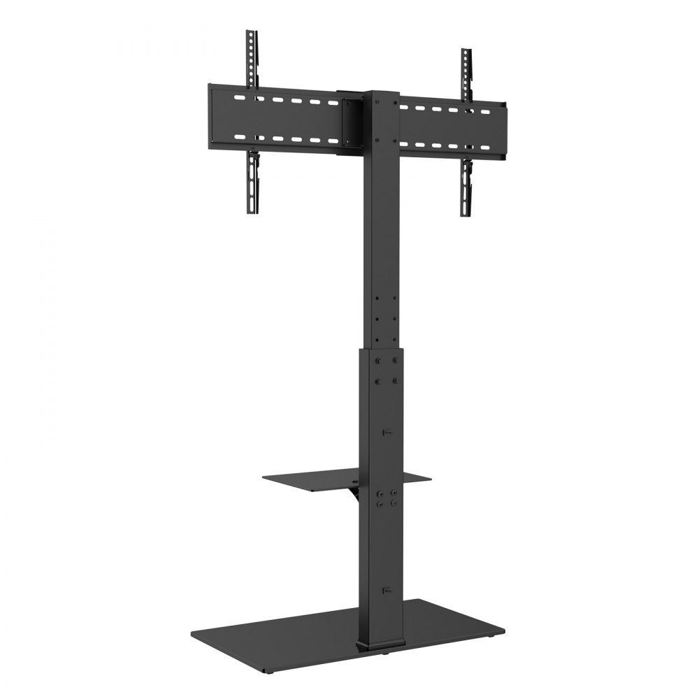 Soporte para TV VEVOR, soporte giratorio alto para televisores de 32 a 85 pulgadas, soporte de suelo portátil ajustable en altura con base de vidrio templado para dormitorio y sala de estar.