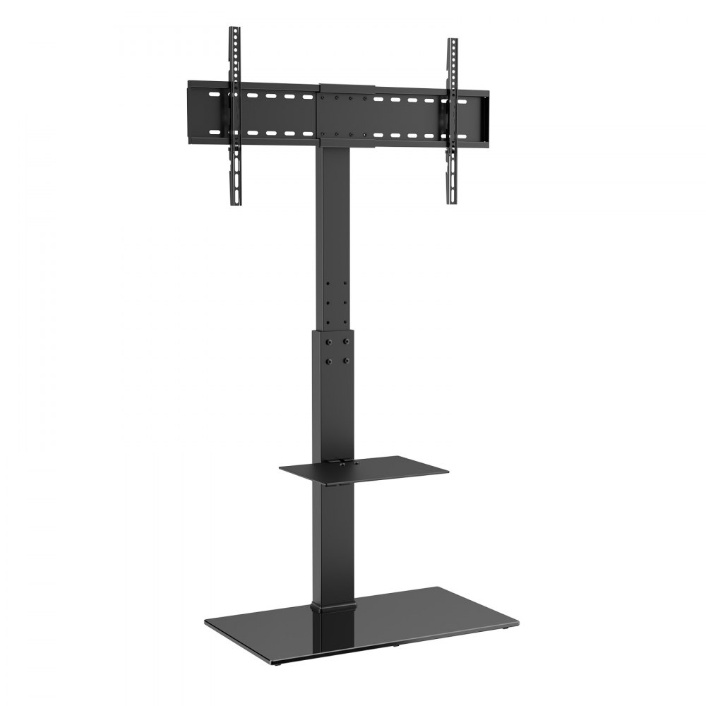 Soporte para TV VEVOR, soporte giratorio alto para televisores de 32 a 85 pulgadas, soporte de suelo portátil ajustable en altura con base de vidrio templado para dormitorio y sala de estar.
