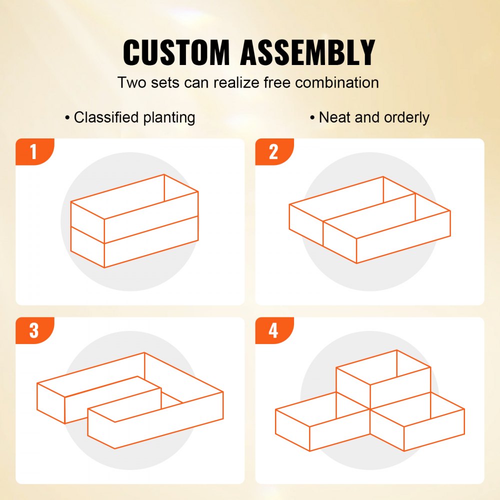 VEVOR Cama de jardín elevada, 7,9 x 2 x 0,8 pies, macetero de madera, cajas para plantar al aire libre con base abierta, para cultivar flores/verduras/hierbas en patio trasero/jardín/patio/balcón, Bur