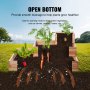 VEVOR Cama de jardín elevada, 7,9 x 2 x 0,8 pies, macetero de madera, cajas para plantar al aire libre con base abierta, para cultivar flores/verduras/hierbas en patio trasero/jardín/patio/balcón, Bur