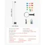 Lámpara de tubo de burbujas sensorial VEVOR, tubo de burbujas de 1,2 m, lámpara de acuario sensorial con 10 peces flotantes y 16 efectos de color, control remoto, luz relajante antiestrés para dormitorio, sala de estar y decoración del hogar