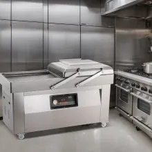 Selladora al vacío de cámara VEVOR, potencia de sellado de 1200 W, máquina de envasado al vacío para alimentos húmedos, carnes, adobos y más, tamaño compacto con longitud de sellado de 23,62", utilizada en cocinas domésticas y uso comercial