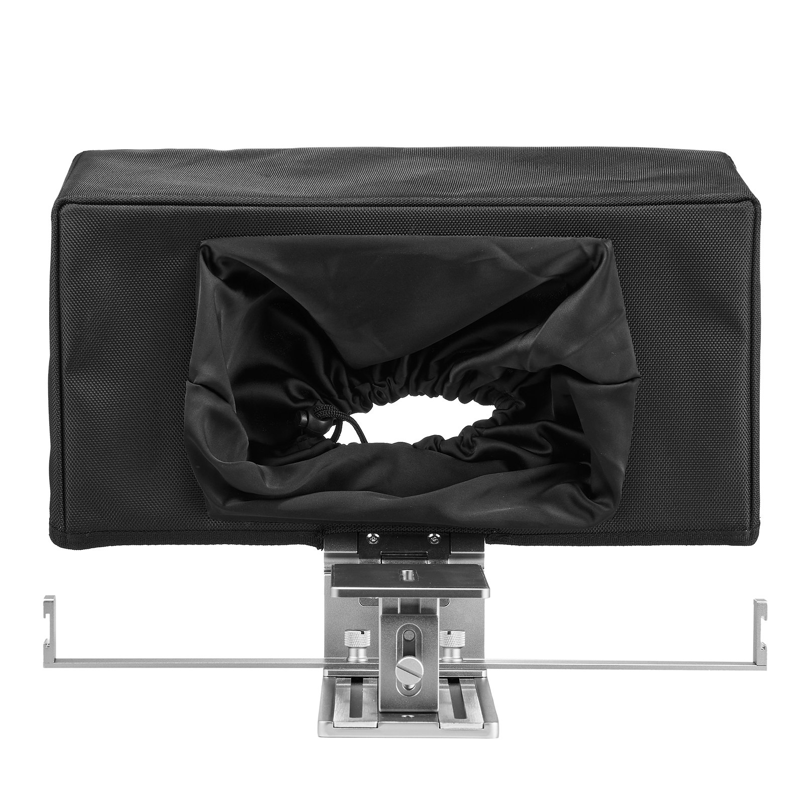 Teleprompter VEVOR de 16" de aleación de aluminio, de suelo, con espectroscopio de ángulo ajustable y control remoto para YouTube, Twitch y Zoom. Compatible con DSLR/Webcam y grabación de vídeo/transmisión en directo.