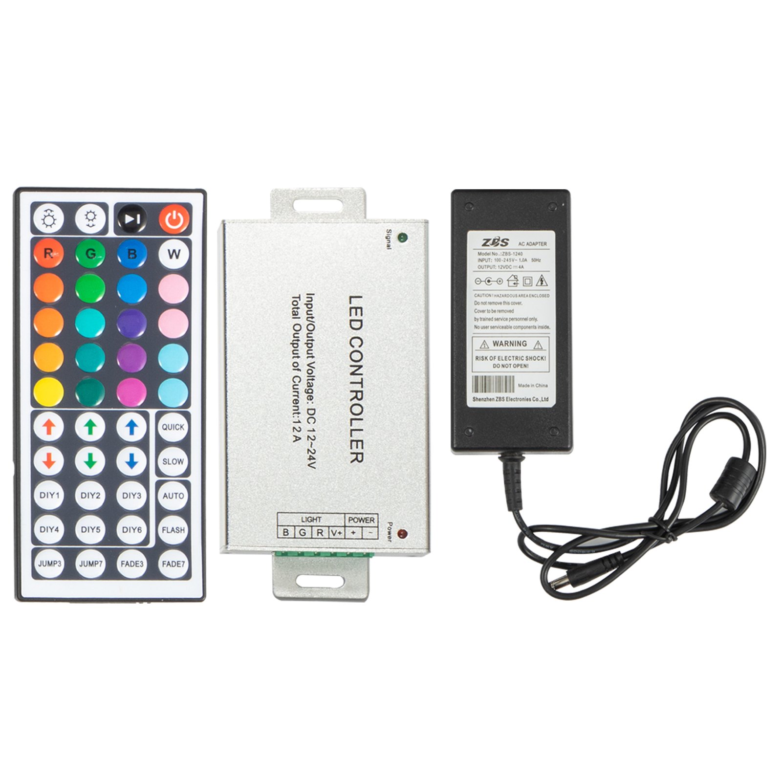 Conjunto de controlador LED para luces de escaparate VEVOR con control remoto y adaptador de CA.