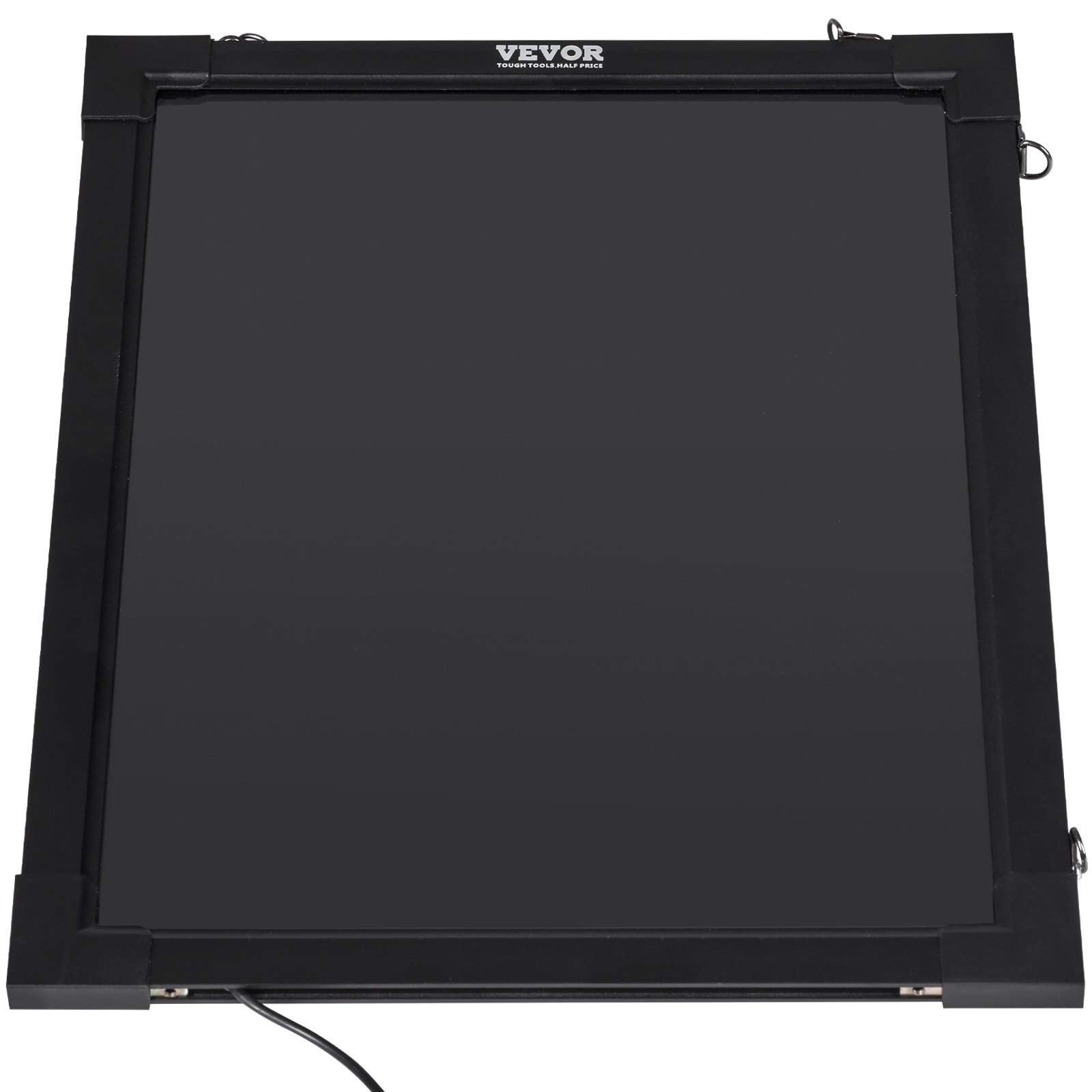 Tablero de escritura de mensajes LED VEVOR, negro con marco resistente, ideal para exhibiciones dinámicas.