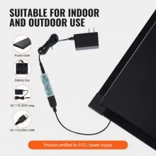 VEVOR Tablero de escritura de mensajes LED, pizarra iluminada borrable de 24.0 x 16.0 in, tablero de letrero de menú con efecto neón, tablero de dibujo con 8 marcadores de tiza fluorescentes y control remoto, para tienda de bodas en casa