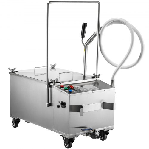 40L 80LBS Capacidad de aceite Sistema de filtración de aceite Filtro de freidora con tapa de acero inoxidable 110V
