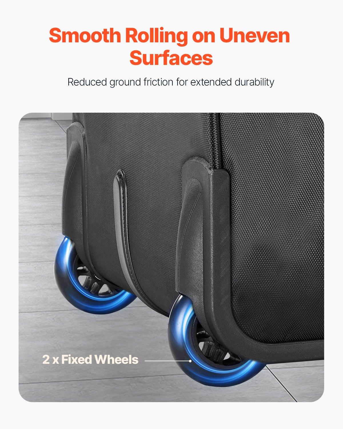 VEVOR - Maletín con ruedas para portátil de hasta 17,3 pulgadas, maletín con ruedas y asa telescópica, ideal para el trabajo, viajes, negocios y oficina, para hombres y mujeres (negro)