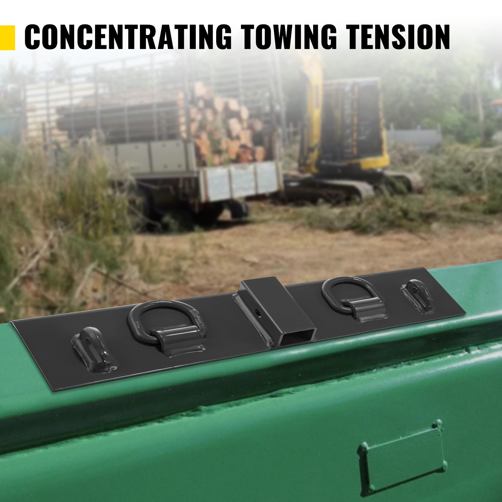 VEVOR Tractor Weld on Hooks, 1/4" Compact Weld on Grab Hooks, 4700LBS G70 Forged Heavy Duty Bolt on Hooks for Tractor Bucket with 1/2" Grilletes, Work Well for Tractor Bucket, RV, UTV, Truck