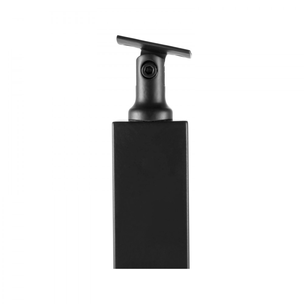 VEVOR Cable Rail Post Level Deck Stair Post 42 x 0.98 x 1.97" Cable Pasamanos Poste Acero inoxidable Acabado cepillado Barandilla de cubierta DIY Piquete sin agujero Kit de barandilla de escalera con soporte de montaje Negro