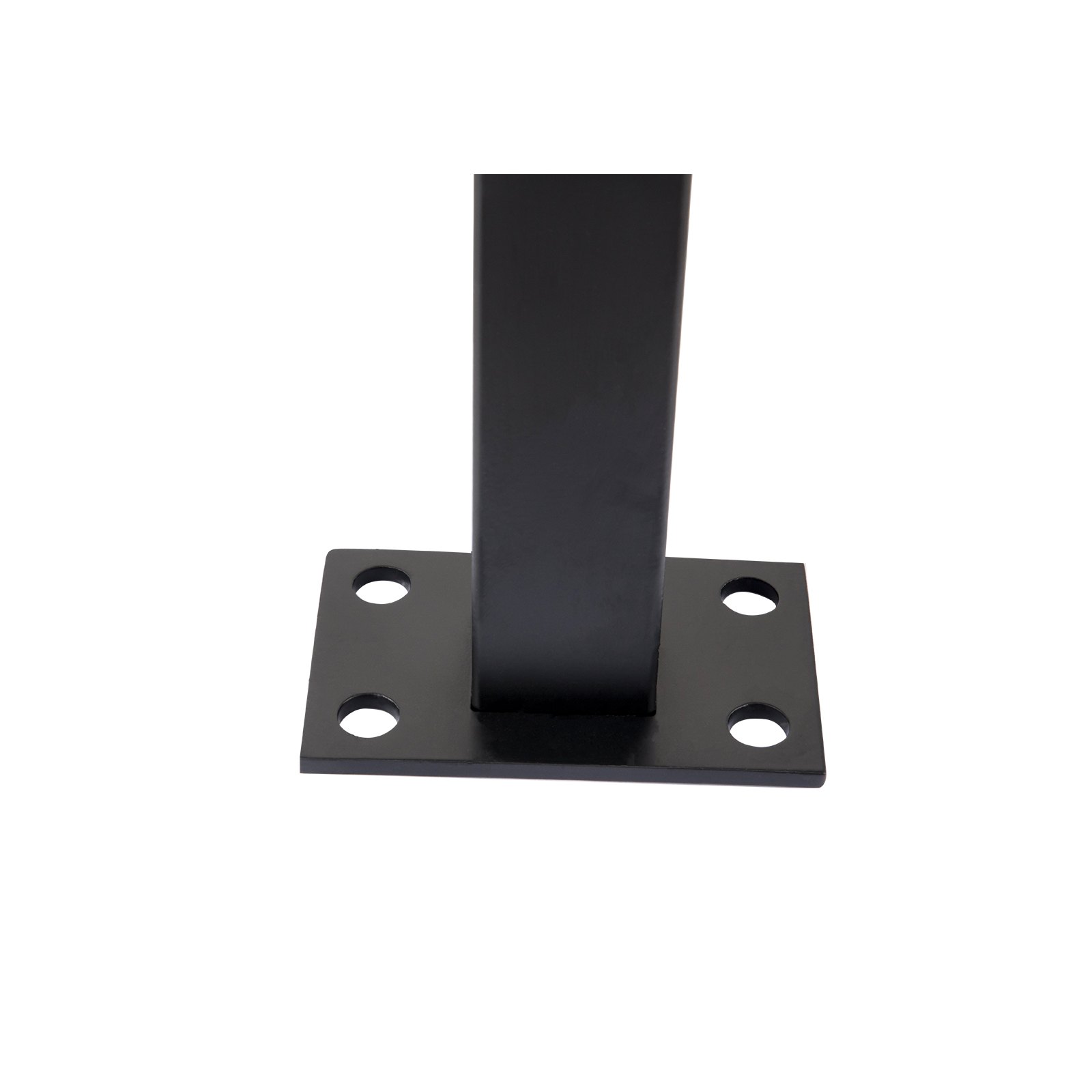 VEVOR Cable Rail Post Level Deck Stair Post 42 x 0.98 x 1.97" Cable Pasamanos Poste Acero inoxidable Acabado cepillado Barandilla de cubierta DIY Piquete sin agujero Kit de barandilla de escalera con soporte de montaje Negro