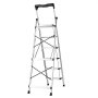 VEVOR Escalera de Aluminio Plegable 6 Peldaños, Escalera de Tijera con Pedal Antideslizante y Empuñadura Cómoda, Capacidad de 150 kg, Taburete Multifuncional para Cocina, Almacén, Hogar, Oficina