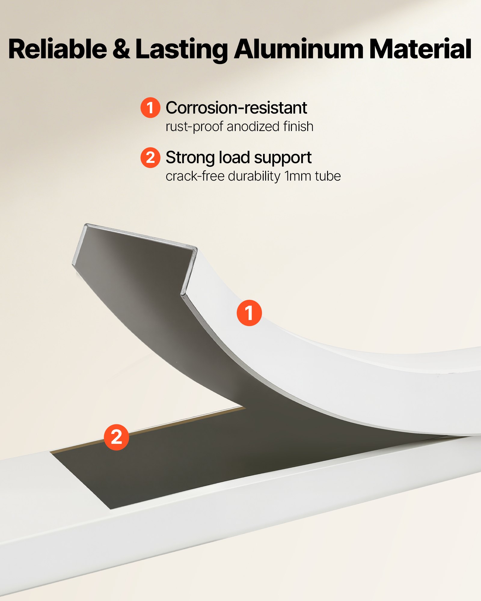 VEVOR Escalera de Aluminio Plegable 6 Peldaños, Escalera de Tijera con Pedal Antideslizante y Empuñadura Cómoda, Capacidad de 150 kg, Taburete Multifuncional para Cocina, Almacén, Hogar, Oficina