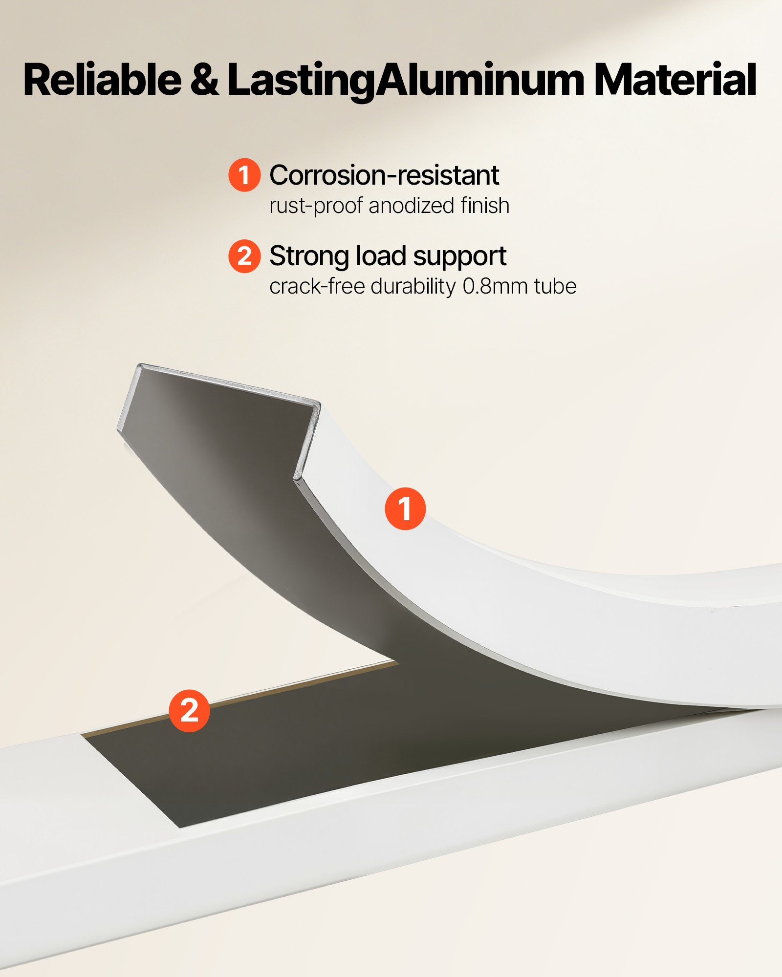 VEVOR Escalera de Aluminio Plegable 3 Peldaños, Escalera de Tijera con Pedal Antideslizante y Empuñadura Cómoda, Capacidad de 150 kg, Taburete Multifuncional para Cocina, Almacén, Hogar, Oficina