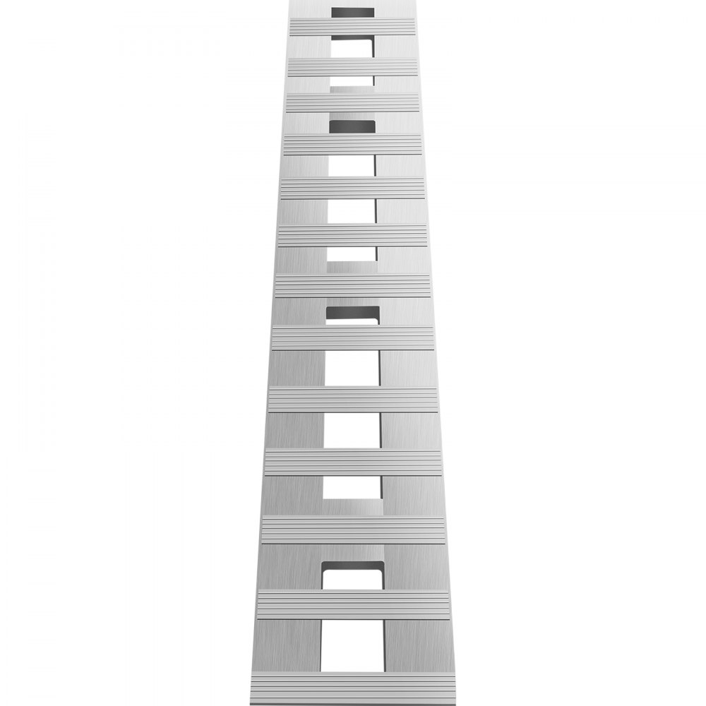 VEVOR Rampas de remolque de aluminio de 72 x 15 x 2,5 pulgadas, extremo de gancho de cola de castor total de 6000 libras, 1 par y 2 rampas