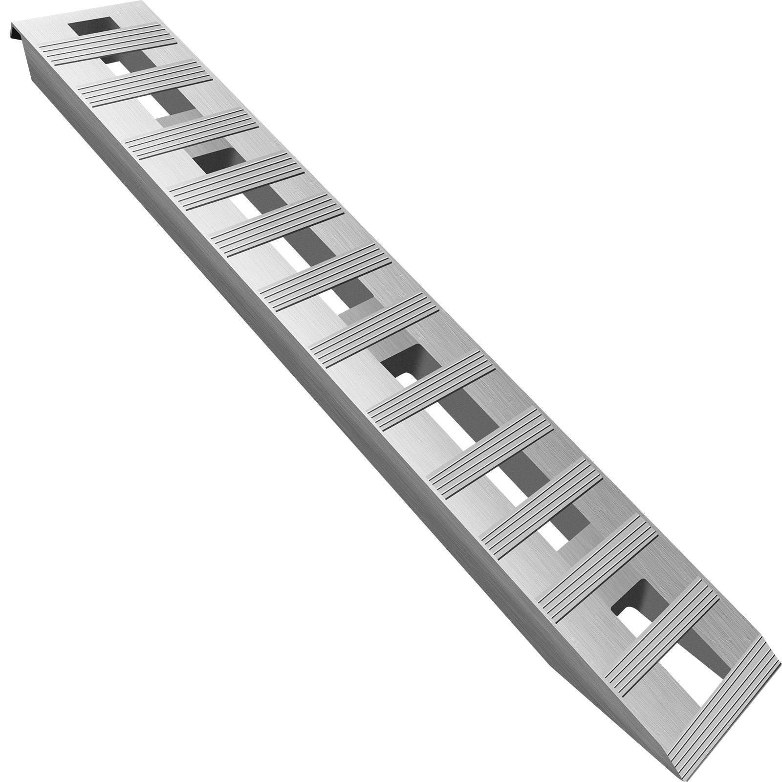 VEVOR Rampas de remolque de aluminio de 72 x 15 x 2,5 pulgadas, extremo de gancho de cola de castor total de 6000 libras, 1 par y 2 rampas