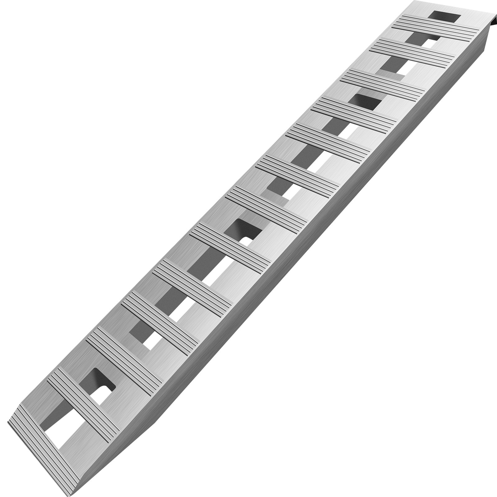 VEVOR Rampas de remolque de aluminio de 72 x 15 x 2,5 pulgadas, extremo de gancho de cola de castor total de 6000 libras, 1 par y 2 rampas