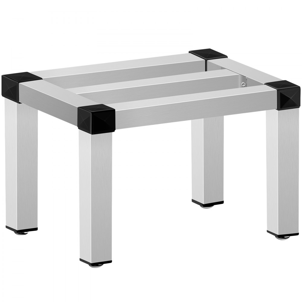 Estante de almacenamiento de aluminio VEVOR, estante de alimentos de piso comercial de 24 x 14 pulgadas, 8 pulgadas fuera del piso, estante de almacenamiento de aluminio de capacidad de 1000 libras, almacenamiento de servicio de alimentos comercial en restaurante, cocinas, tiendas