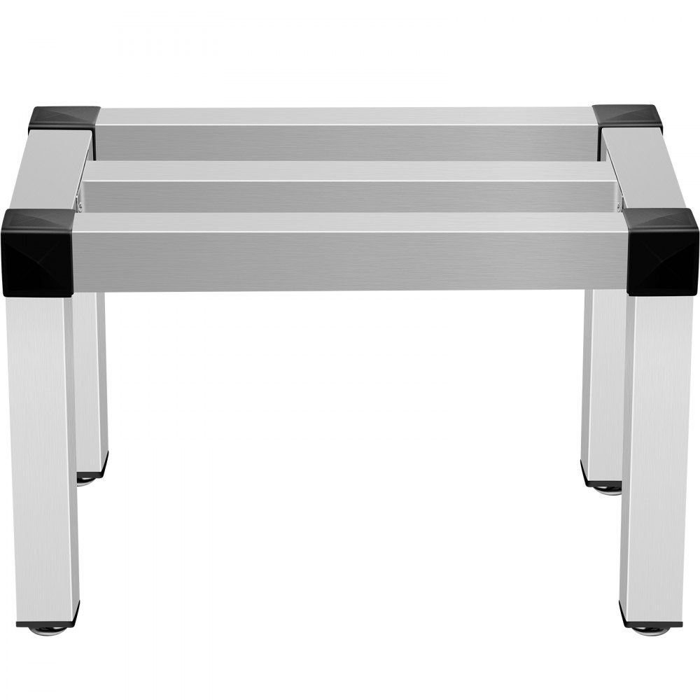 Estante de almacenamiento de aluminio VEVOR, estante de alimentos de piso comercial de 24 x 14 pulgadas, 8 pulgadas fuera del piso, estante de almacenamiento de aluminio de capacidad de 1000 libras, almacenamiento de servicio de alimentos comercial en restaurante, cocinas, tiendas